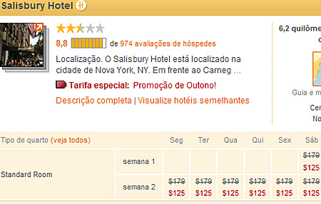 hoteispontocom2 Salisbury: em fevereiro, a US$ 125