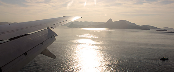 Niterói, visto da pista do Santos Dumont