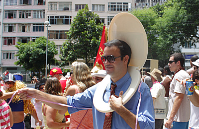 No bloco Fogo na Cueca, no Bairro Peixoto No bloco Fogo na Cueca, no Bairro Peixoto