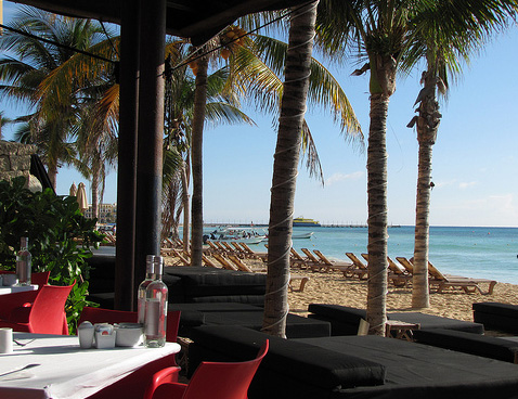 Playa del Carmen: bar de praia do Mosquito Beach Playa del Carmen: bar de praia do Mosquito Beach