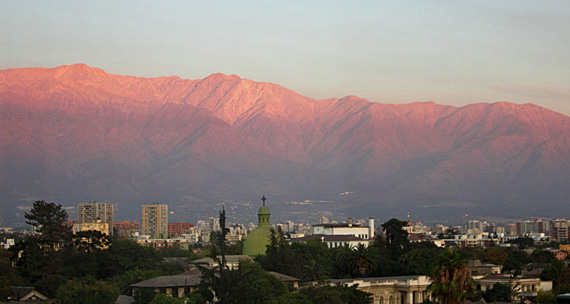 Santiago ao entardecer, hoje Santiago ao entardecer, hoje