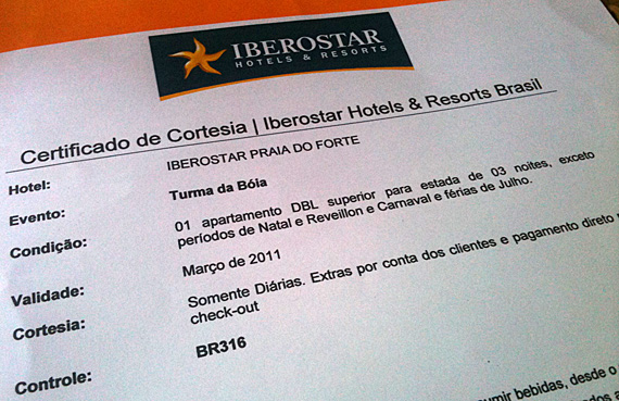 Certificado do Iberostar Certificado do Iberostar