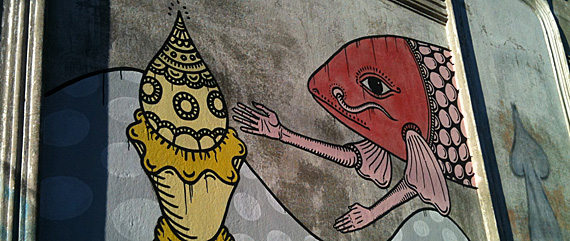 Grafite na rua Isla de Flores, Montevidéu Grafite na rua Isla de Flores, Montevidéu