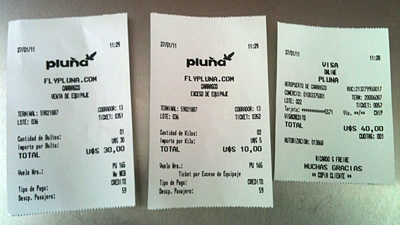 Os recibos, discriminadinhos Os recibos, discriminadinhos