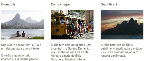 Página do Rio de Janeiro no Viaje na Viagem Página do Rio de Janeiro no Viaje na Viagem