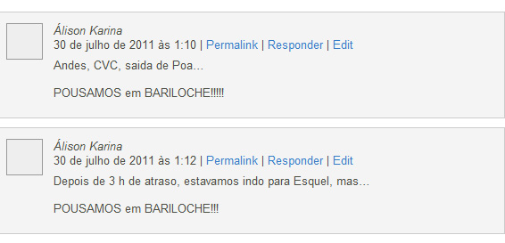 Os comentários da Álison Karina Os comentários da Álison Karina