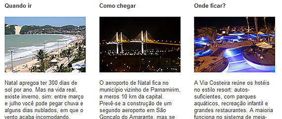Página de Natal no Viaje na Viagem