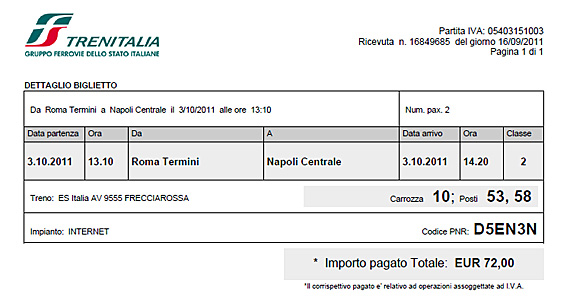 Il biglieto!