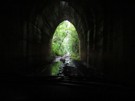 túnel desativado do trem