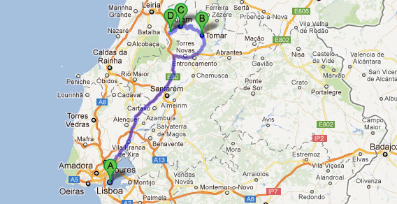 De Lisboa a Tomar, Ourém e Fátima De Lisboa a Tomar, Ourém e Fátima