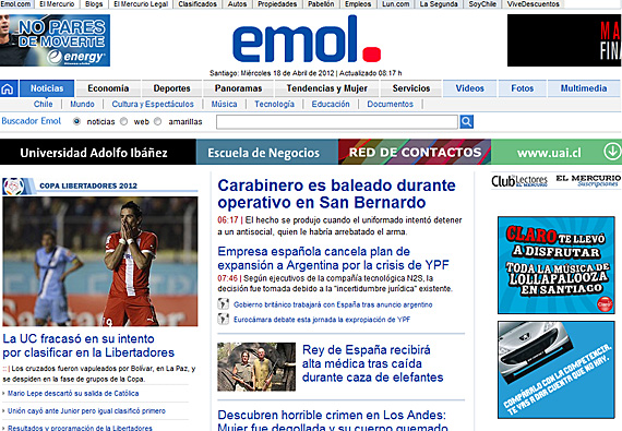 El Mercurio, Chile El Mercurio, Chile