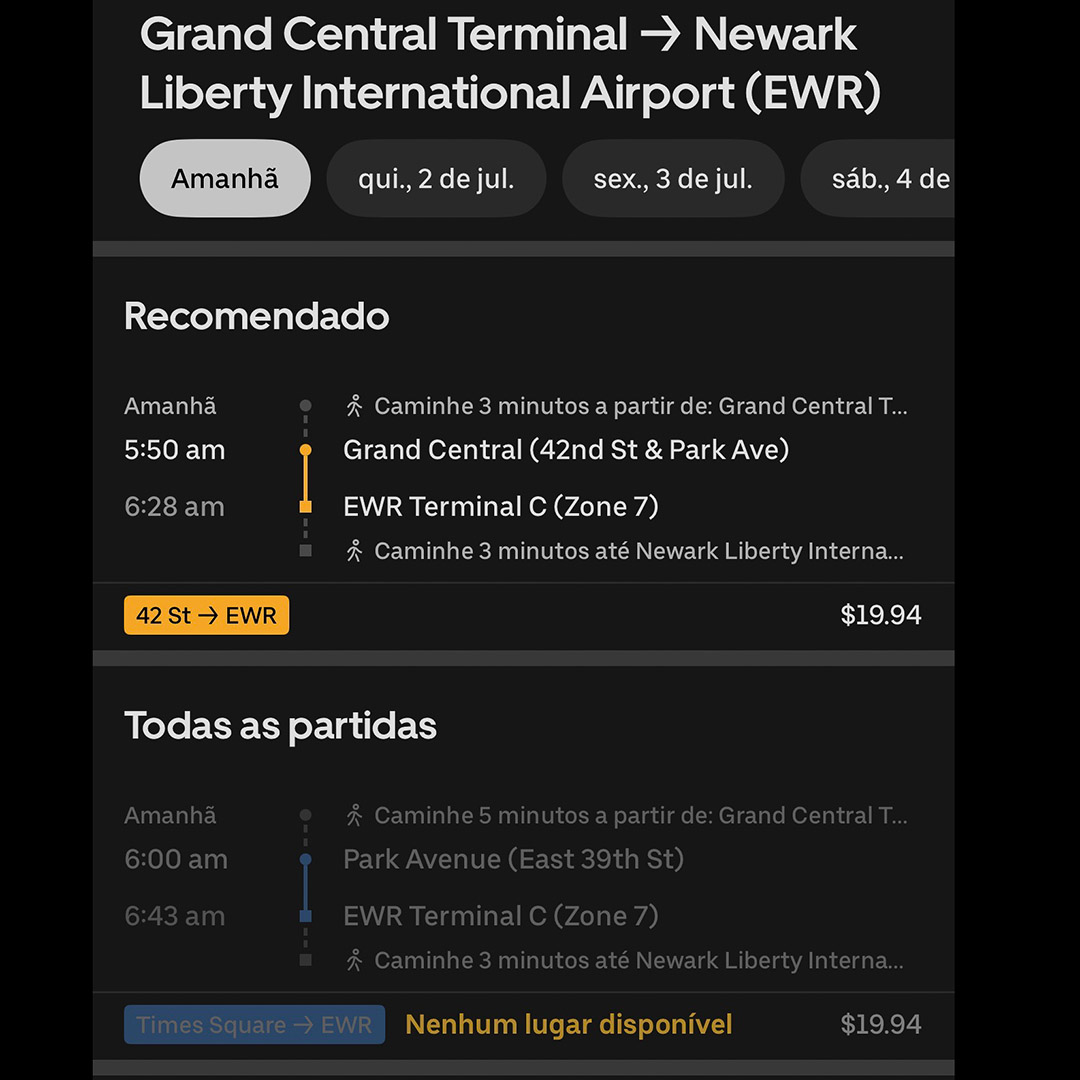 Chegando em NY: transporte de/para o aeroporto de Newark 13 Chegando em NY: transporte de/para o aeroporto de Newark 6