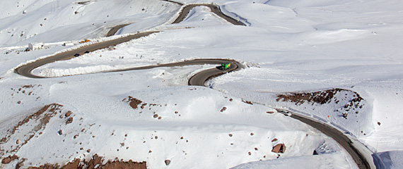 Caracol a caminho de Valle Nevado