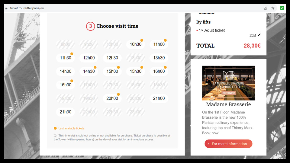 Como comprar ingresso para a Torre Eiffel no site oficial