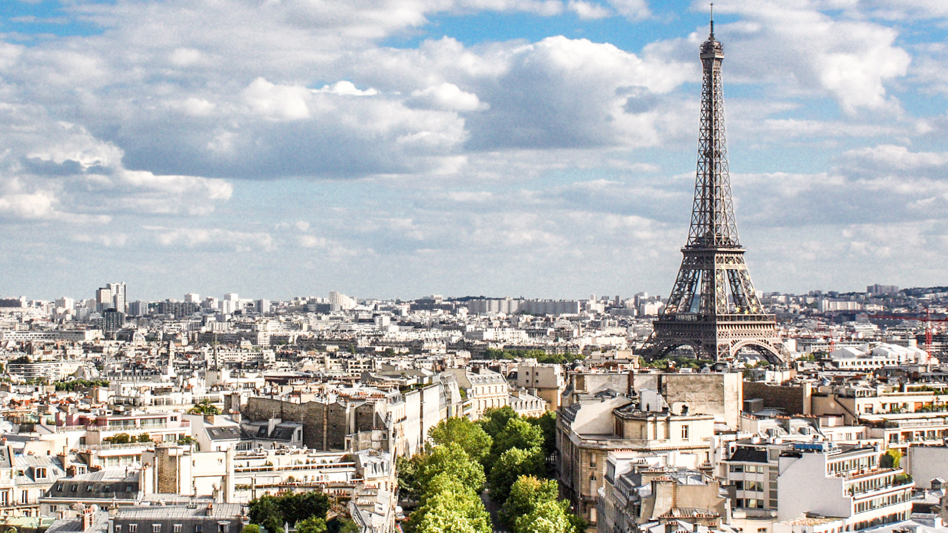 Paris do alto: Torre Eiffel vista do Arco do Triunfo