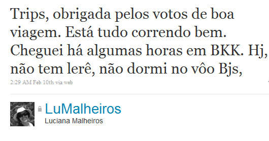 Twitter da Lu Malheiros