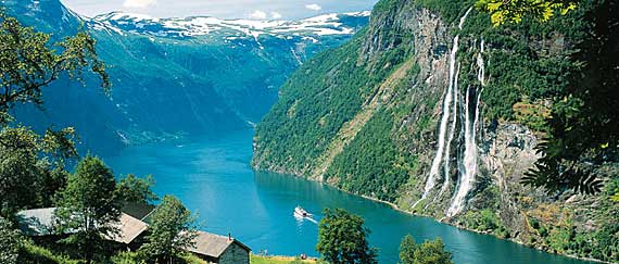 Um fiorde na Noruega