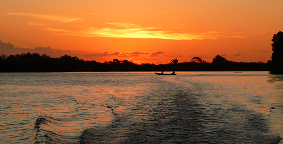 Pôr do sol no Delta do Parnaíba