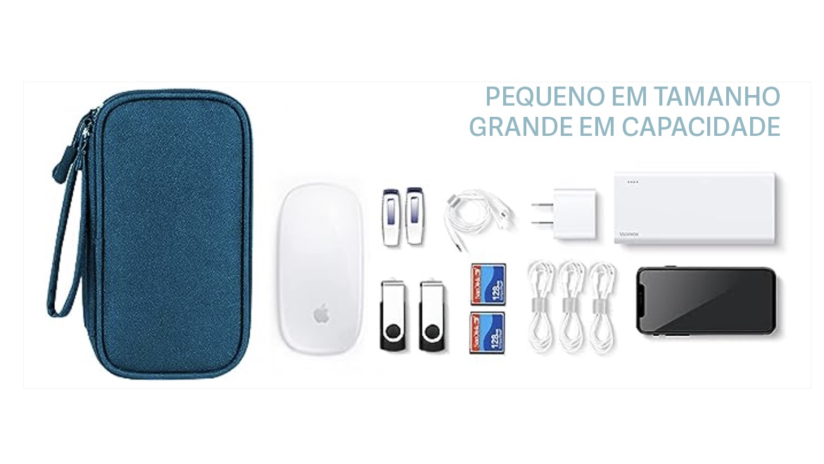 organizador de eletronicos para viagem