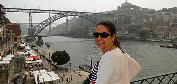 Vista da suíte do Pestana Porto