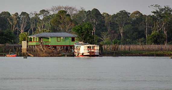 Casas ao longo do Solimões