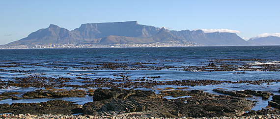 Table Mountain, vista da Robben Island