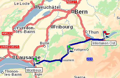 Mapa do percurso (gentilmente surrupiado da Deutsche Bahn)