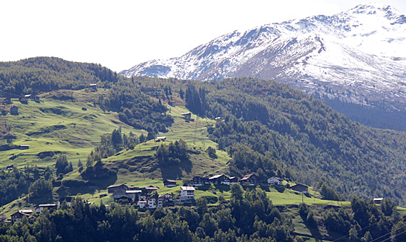 Visto da estação de Munstér (Disentis)