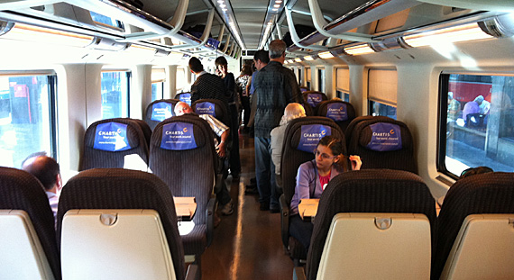 Interior do trem ES AV Frecciarossa