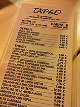 Tapas em Barcelona