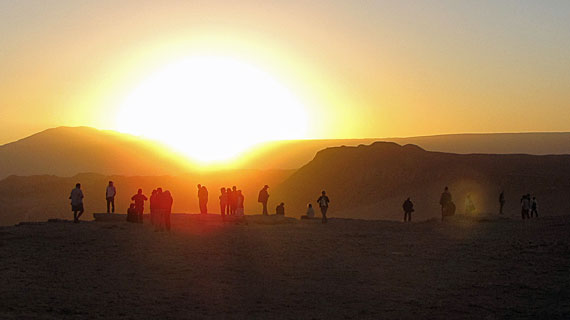 Pôr do sol no Valle de la Luna, Atacama