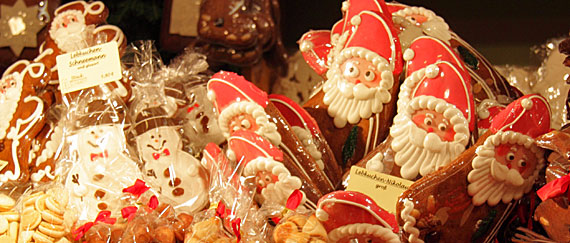 Num mercado de Natal de Munique