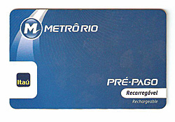 Metrô: cartão recarregável