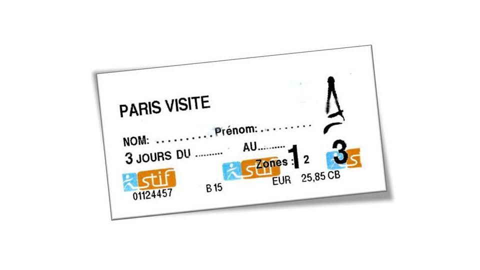 Passes de transporte em Paris: Paris Visite