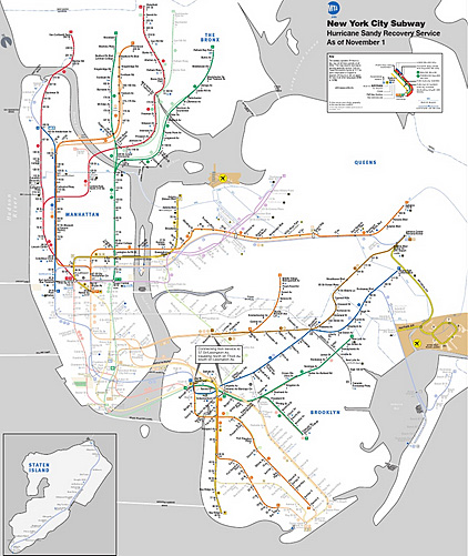 Mapa do metrô - quinta-feira dia 1 de novembro