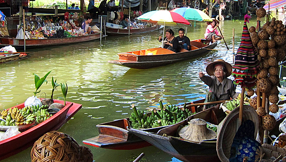 Mercado Flutuante, Bangkok