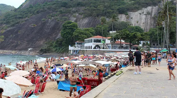 Praia Vermelha no Rio de Janeiro - Uma praia que é um cartão
