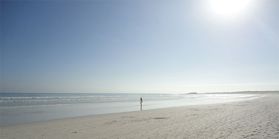 Praia Tortuga Bay na Ilha de Santa Cruz