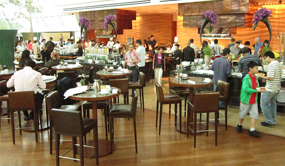 Café da manhã no Marina Bay Sands
