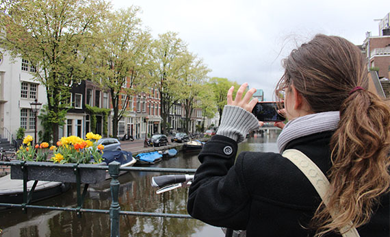 Canal em Amsterdã