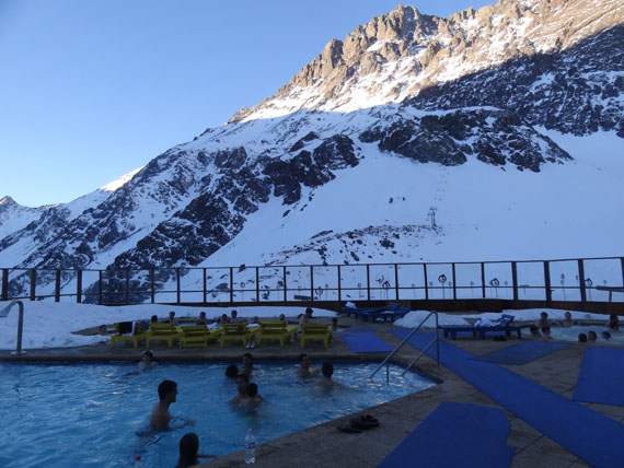 Piscina aquecida, Hotel Portillo