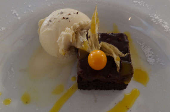 Brownie com lúcuma, Hotel Portillo