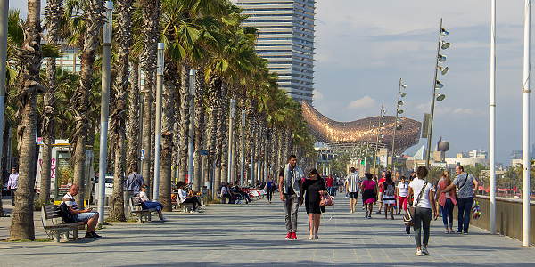 Praia da Barceloneta, em Barcelona