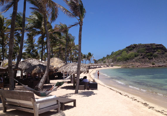 Praia do hotel Guanahani