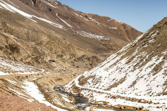 Caminho para o Embalse el Yeso