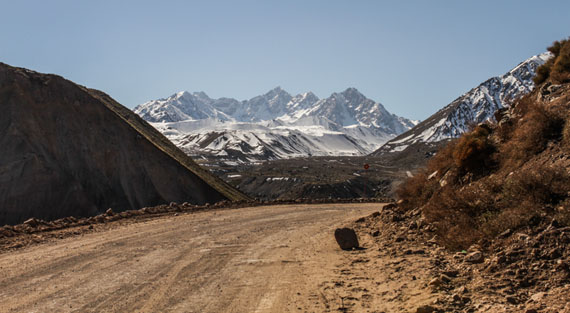 Estrada para o Embalse el Yeso