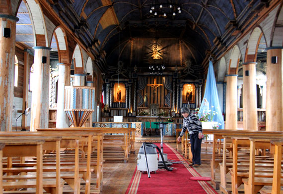 Igreja de Santa María de Loreto, em Achao