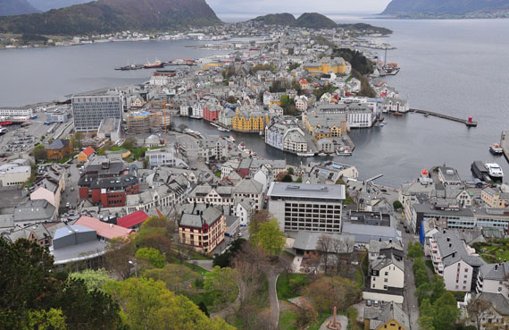 Ålesund, vista do Monte Aksla