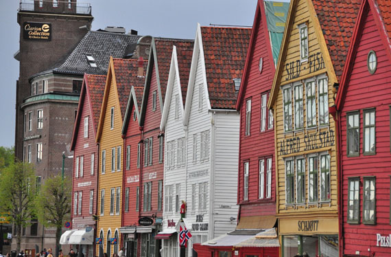 Bryggen, o antigo distrito comercial de Bergen