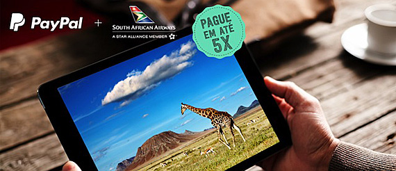 Paypal e South African anunciam passagens em 5x sem juros #ad 1